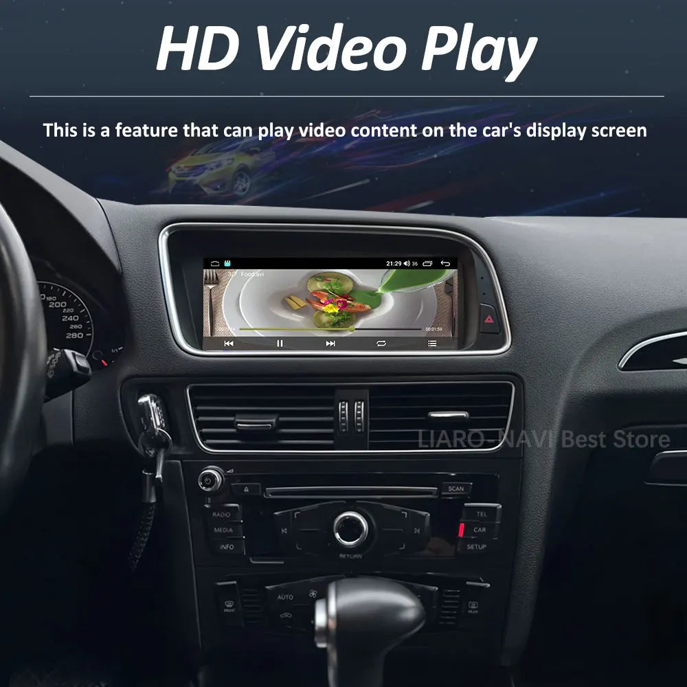Android 16 for Audi Q5 2026 - 2026 HD Screen Car Radio Video Multimedia Player 8.8 inch BT 4G Carplay DSP Stereo WiFi Auto Tools