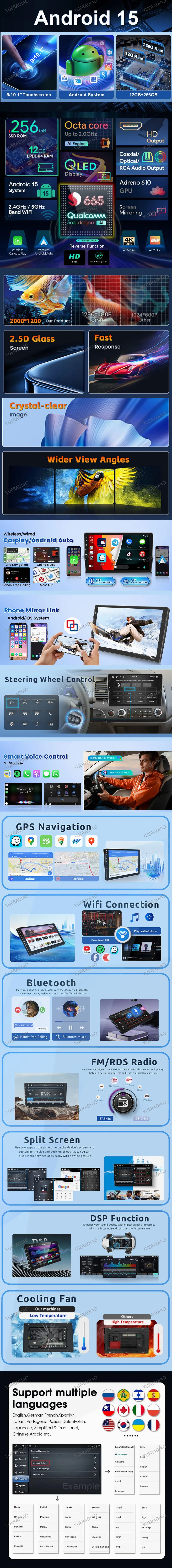 Android 16 Car Radio For Chevrolet Silverado 3 GMTK2 2014 2015 2016 2017 2018 Carplay Auto 2K Screen Multimedia Video Player GPS