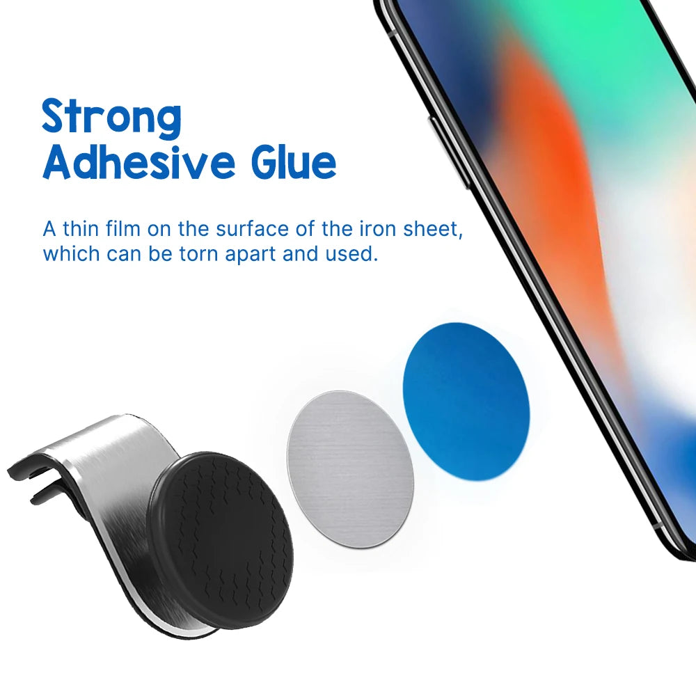 Metal Plate For Car Phone Holder Magnetic Universal Iron Sheet Disk Sticker Mount Mobile Phone Magnet Stand For IPhone