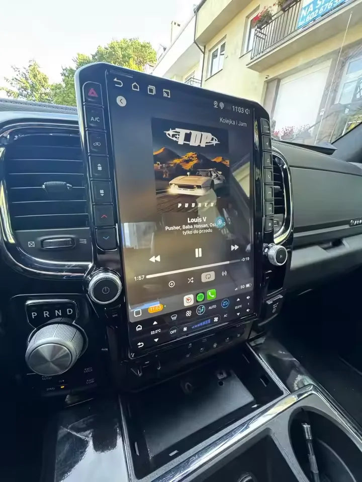 14.5" Android 15 Car radio multimedia player For Dodge RAM 1500 2500 3500 2013-2018 GPS Navigation Tesla Screen Wireless Carplay