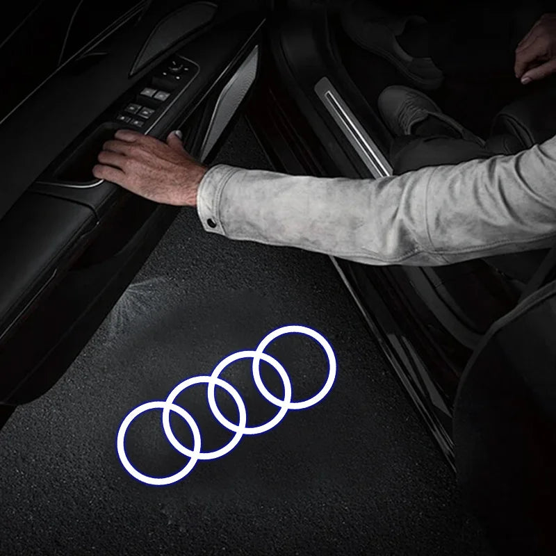 Audi LED Door Welcome Light – Car Door Emblem Lamp for Q3 Q5 Q7 S3 S4 S5 S6 S7 A4 A5 A6 A7 A8