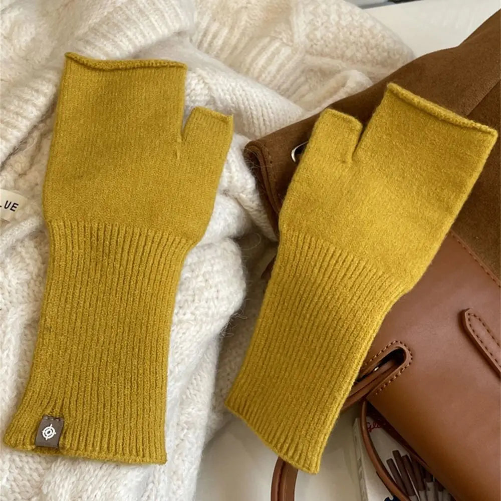 Long Knit Fingerless Gloves - Stretch Arm Sleeves for Fall and Winter - photo 3