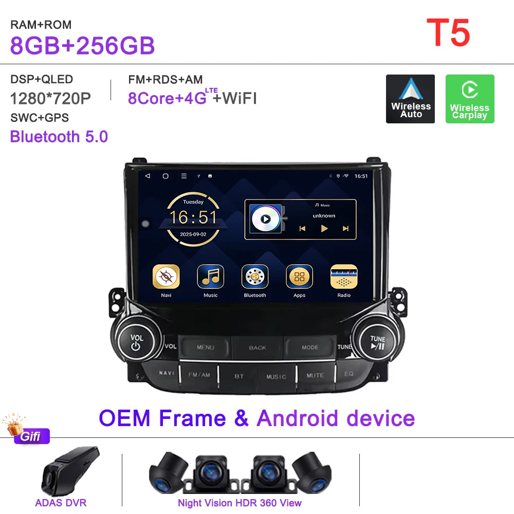 Car DVD Auto Radio Android 16 For Chevrolet Malibu XL 2012 2013 2014 2015 Multimedia Player GPS Navigation Stereo Head Unit BT