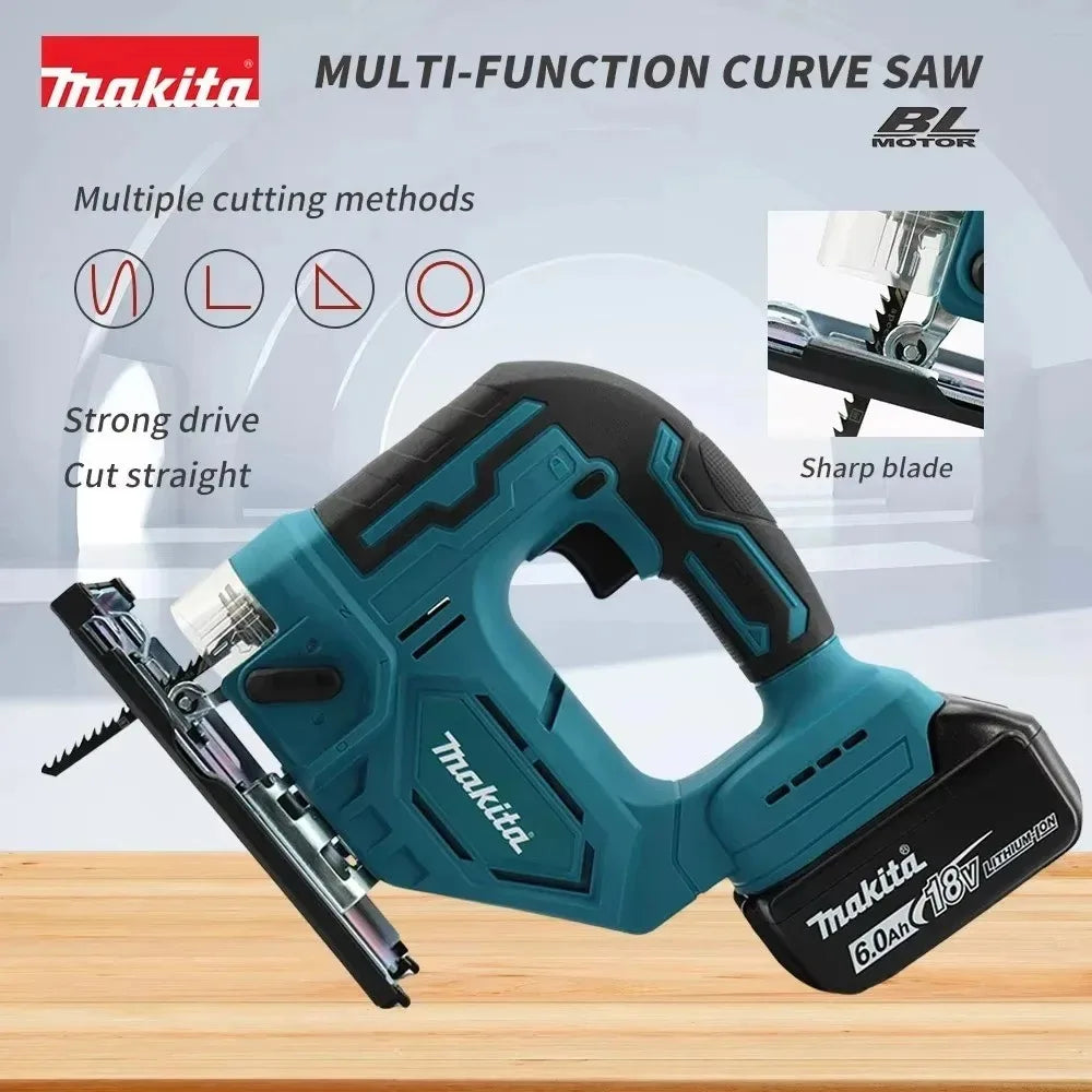 Makita DJV182Z 340W Brushless Jigsaw 18V Without Battery with Saw Blade Cordless Barrel Handle Portable Carpenter Power Tool