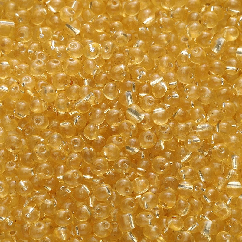 110pcs 4mm Silver Lined Seed Beads Water Drop Shape Czech Glass Beads For DIY Jewelry Making Crafts Charms Bracelets Accessories