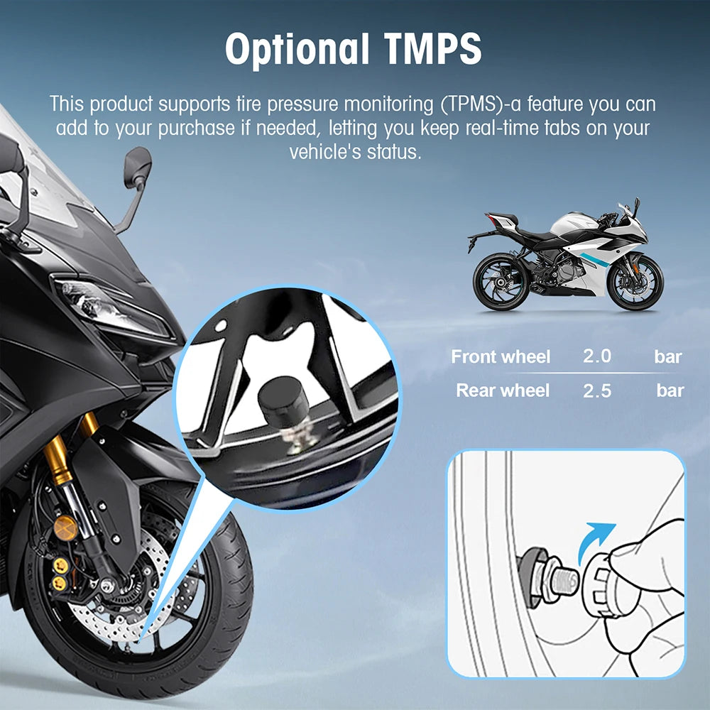 5" IP67 Waterproof Motorcycle Navigator with Wireless CarPlay & Android Auto