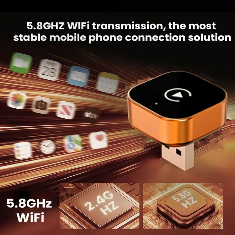 TrolinkTek 2in1 Wireless CarPlay Dongle Wireless Android Auto Adapter CarPlay Box Smart Car Systems For Car With Wired CarPlay