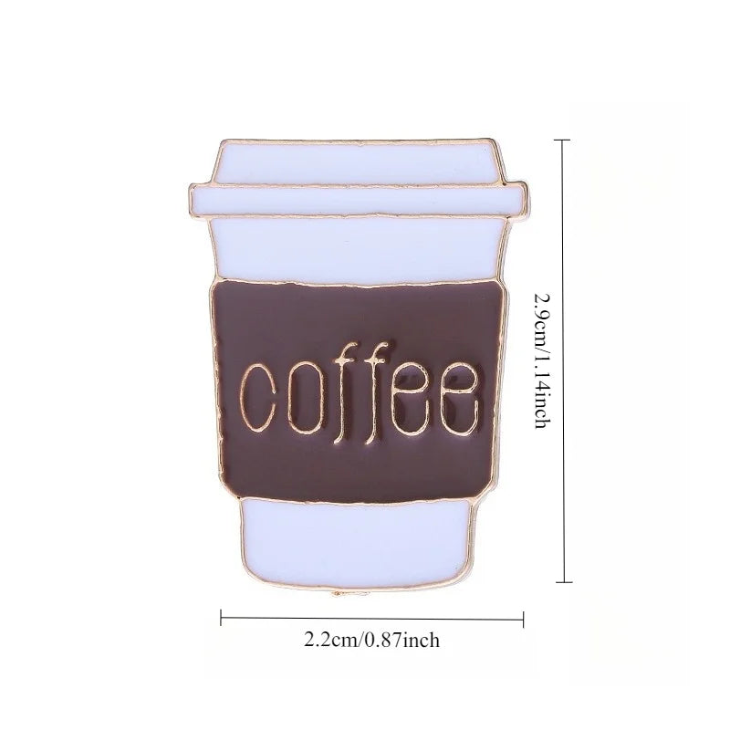 Coffee Cup Pin Badge - Cute Cartoon Brooch for Bags & Jackets - photo 3