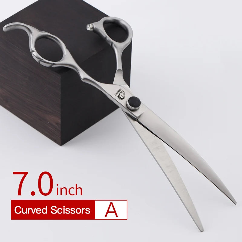 440C Steel Curved Dog Grooming Shears - 7 to 8 Inch – photo 10