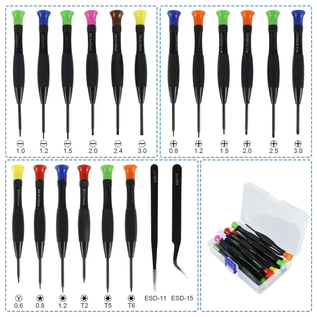 Magnetic Screwdriver Set Mini Multi-Function Magnetic Precision Screwdriver For Watch Eyeglasses Phone Repairing Hand Tools