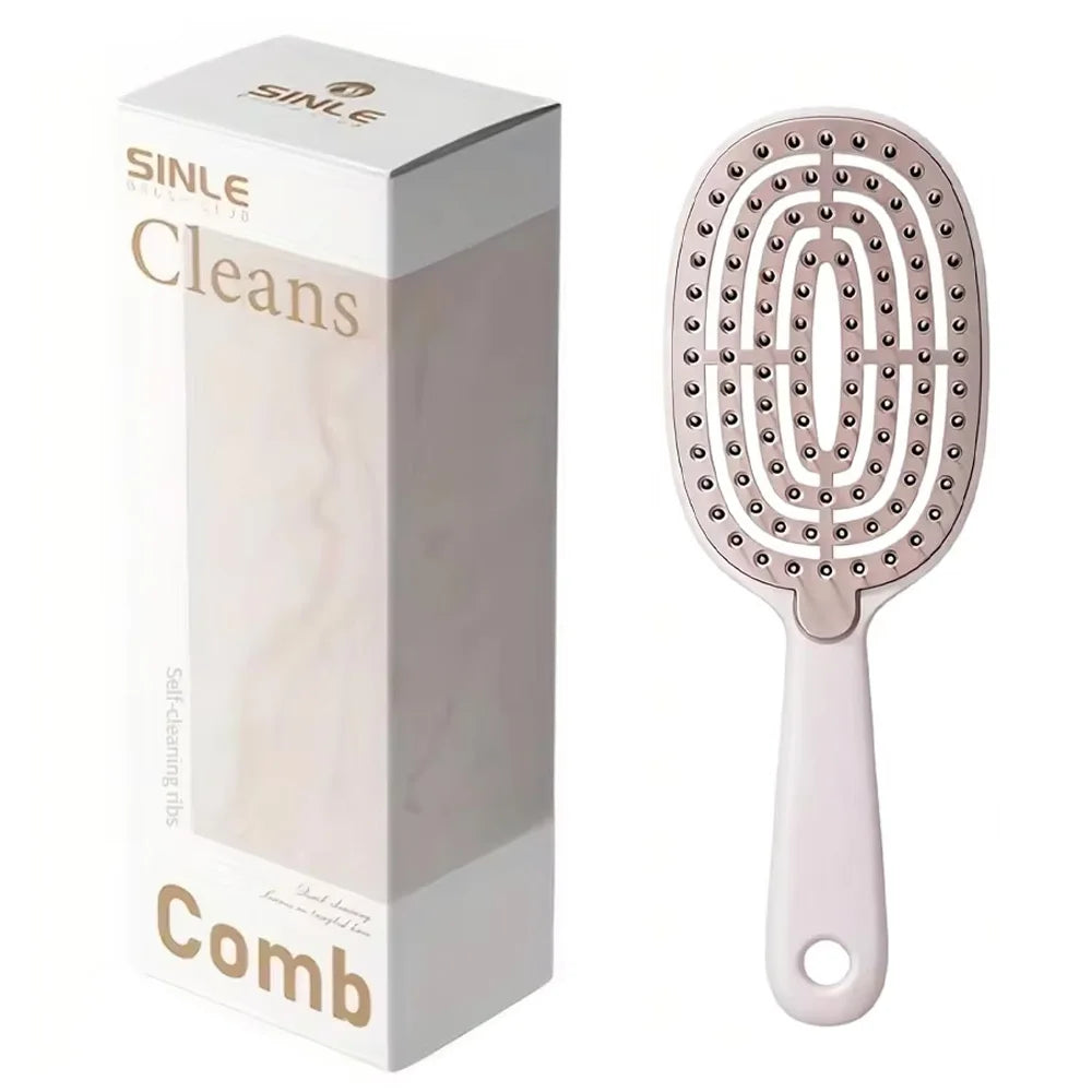 Volumizing Hair Brush With Inbuilt Cleaning Styling Massage Acupoint Hair Spring Bone Air Cushion Comb For Beauty Health