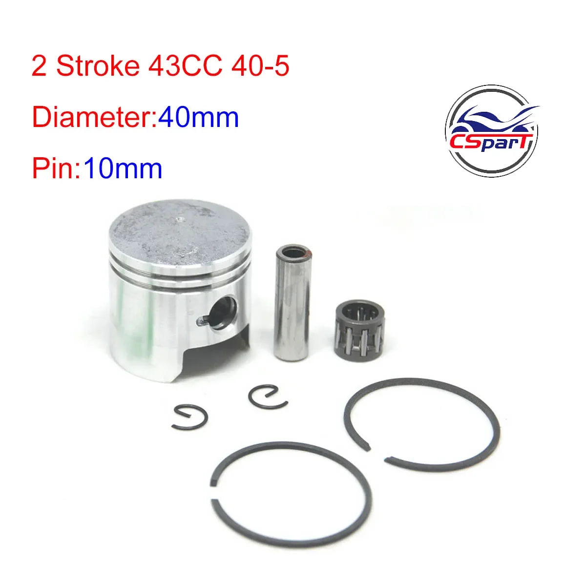 Racing 40-5 40-6 44-5 44-6 40mm 44mm 10mm 12mm Piston Kit 43CC 47CC 49CC Brush Cutter Trimmer Mini Moto ATV Dirt Pit Bike Part