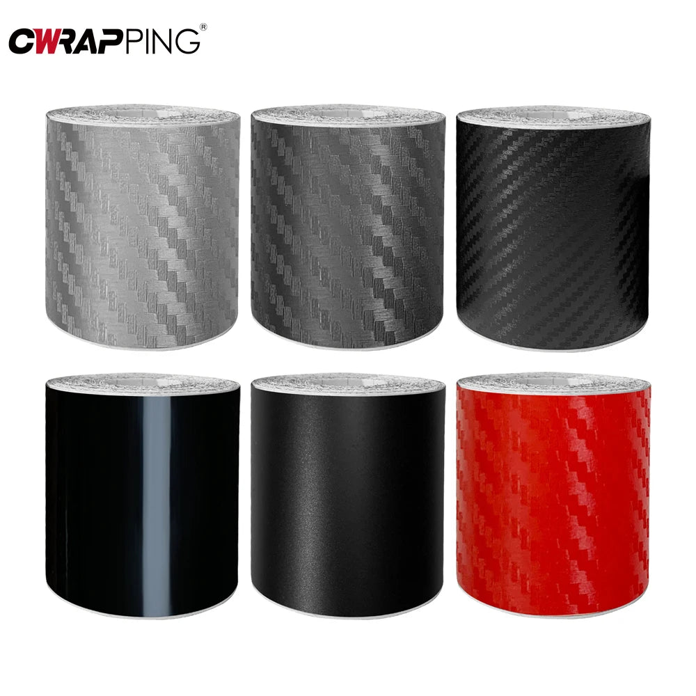 3D Carbon Fiber Car Sticker Anti-Scratch Waterproof Carbon Fiber Auto Door Sill Side Protector Stickers for Car Accessories