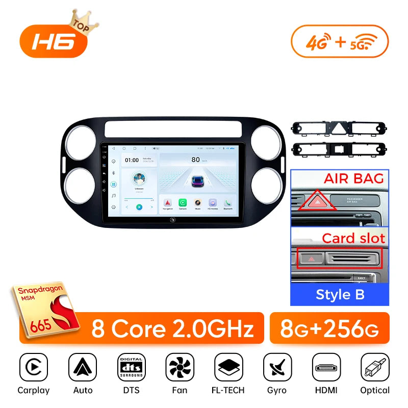 Ainavi Car Multimedia Player For Volkswagen VW Tiguan 2006 2008 2010 2016 Golf Plus Wireless Carplay Android Auto 4G Wifi 2din