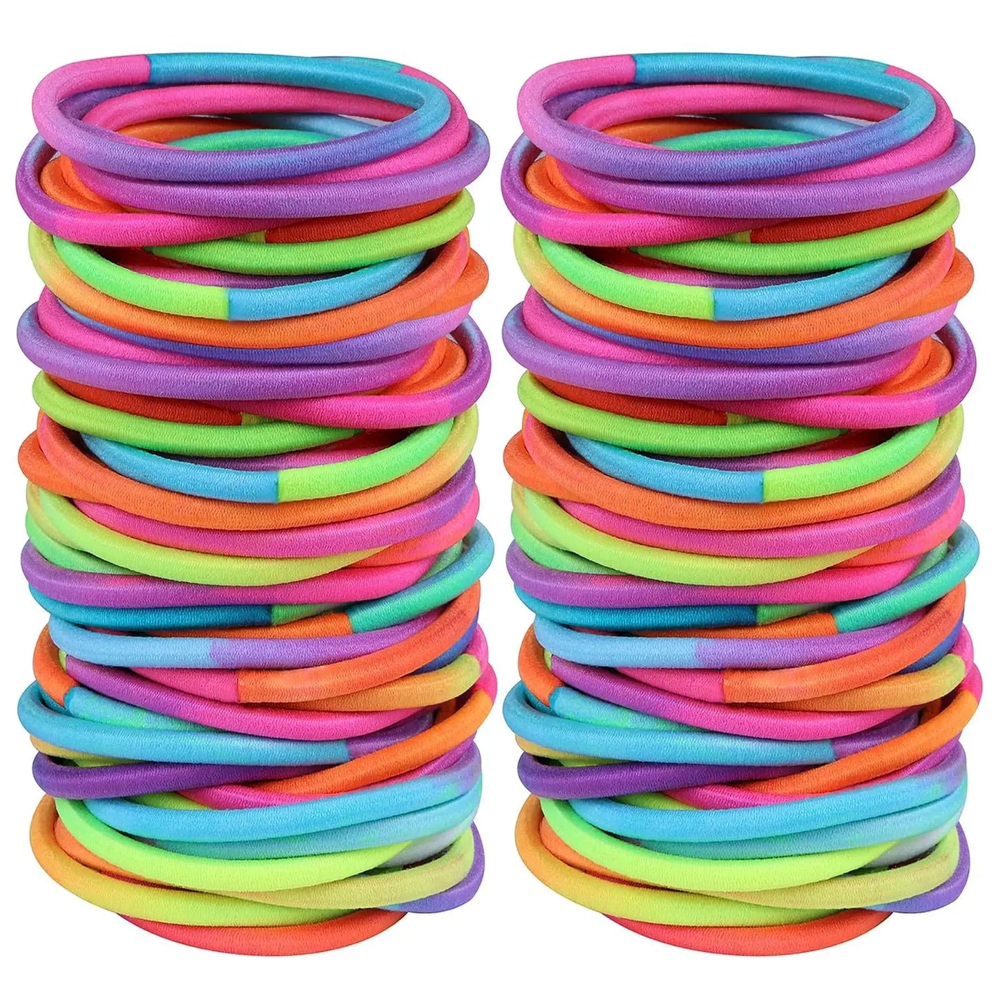 50pcs Black Elastic Hair Band Leagues Ties Colets Scrunchies Springs Gum Accessory For Girl Women No Damage Pigtails Holder Set