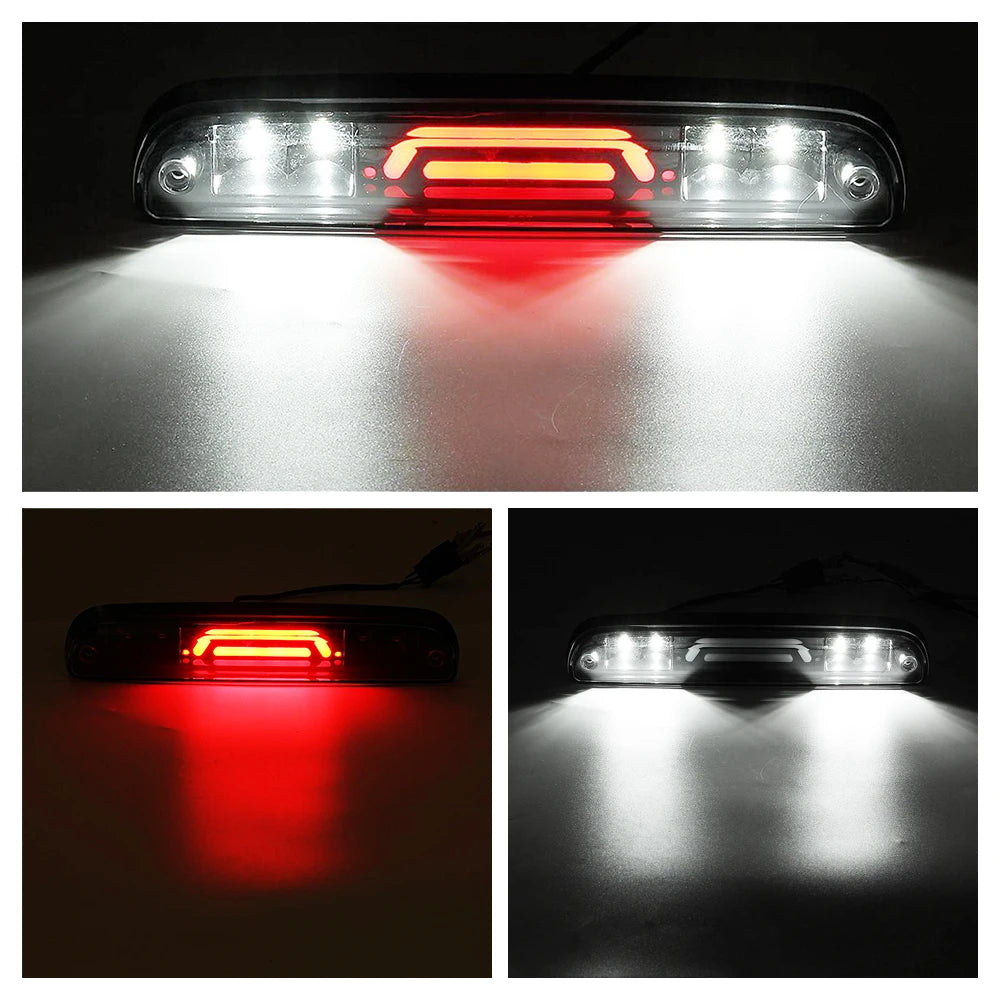 1Pc LED Black 3rd Third Brake Light Red White Fit For Chevrolet Silverado 1500 2500 HD 3500 2014-2018 For GMC Sierra 1500 2500 HD