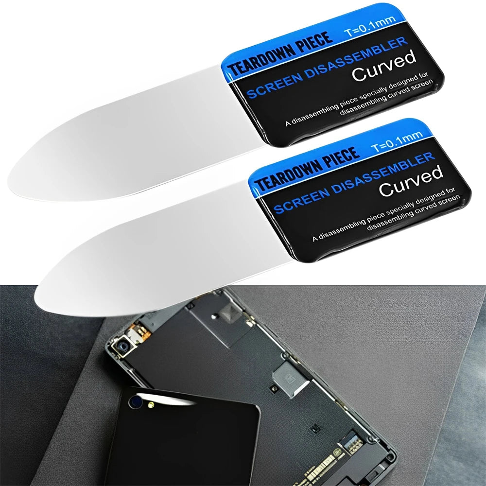Mobile Phone Curved 1-5Pcs LCD Screen Spudger Opening Pry Card Tools Ultra Thin Flexible Mobile Phone Disassemble Steel Metal
