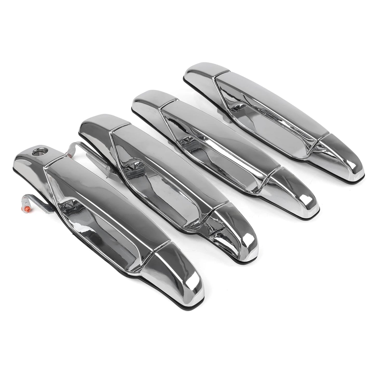 Nakuuly Exterior Chrome Door Handle 4PCS Front Rear Driver & Passenger For 2007-2014 Cadillac Escalade Chevy Avalanche Silverado