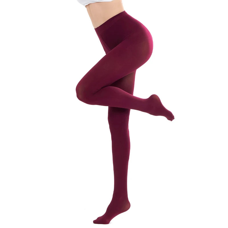 Plus Size Women Sexy Long Stockings Candy Color Velvet Pantyhose Spring Summer Autumn Large Elastic Tights school girl lingerie