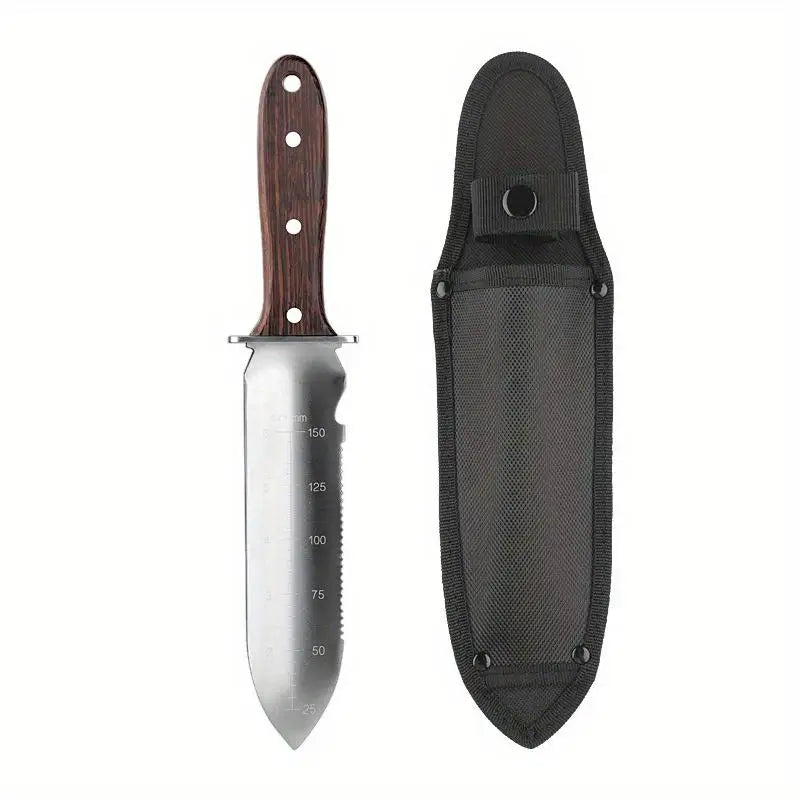 Hori Hori Garden Knife – Stainless Steel Digging & Weeding Tool with Sheath for Cultivating