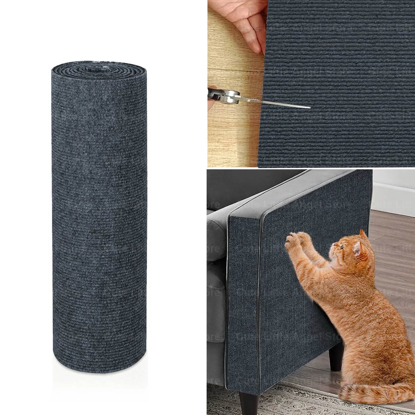 Cat Scratcher Sofa Protector – 40x300cm Trimmable Self-Adhesive Carpet Scratch Mat | 7 Colors