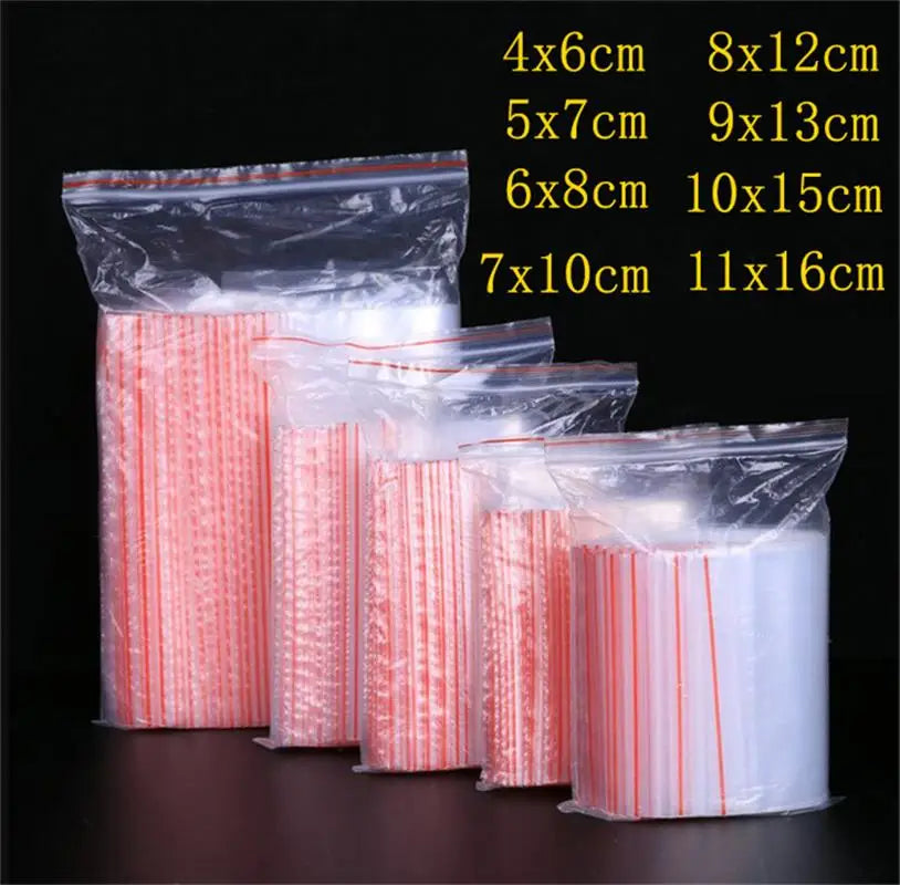 Thicken Clear Zipper Sealed Bags – Heavy-Duty Reclosable Plastic Storage Pouches for Jewelry, Food & Small Parts | Wholesale