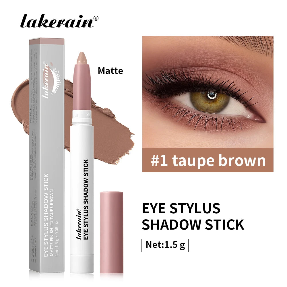 Waterproof Eyeshadow Sticks Long Lasting High Pigmented Shimmer Glitter And Matte Neutral Brown Eyeshadow Pencil Crayon Makeup