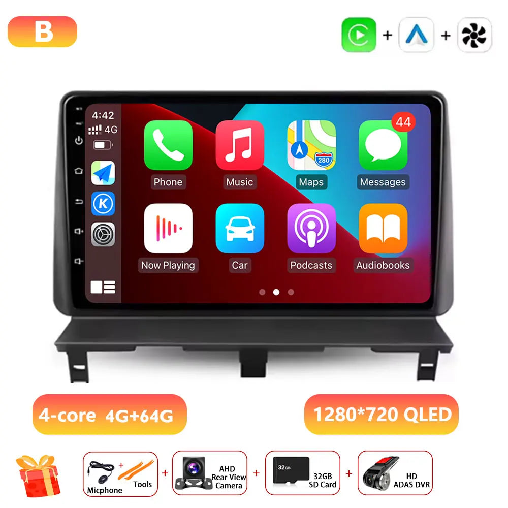 Car Stereo with Apple CarPlay & Android Auto, Compatible with Peugeot Partner 1 (2002-2008)