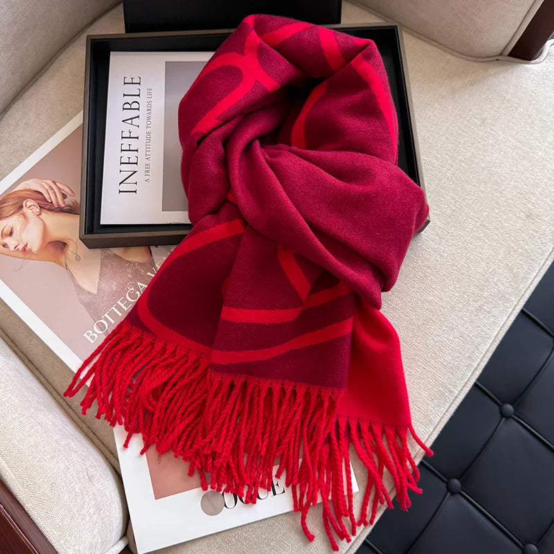 Women's Long Cashmere-Feel Scarf - Winter Wrap and Head Scarf - photo 7