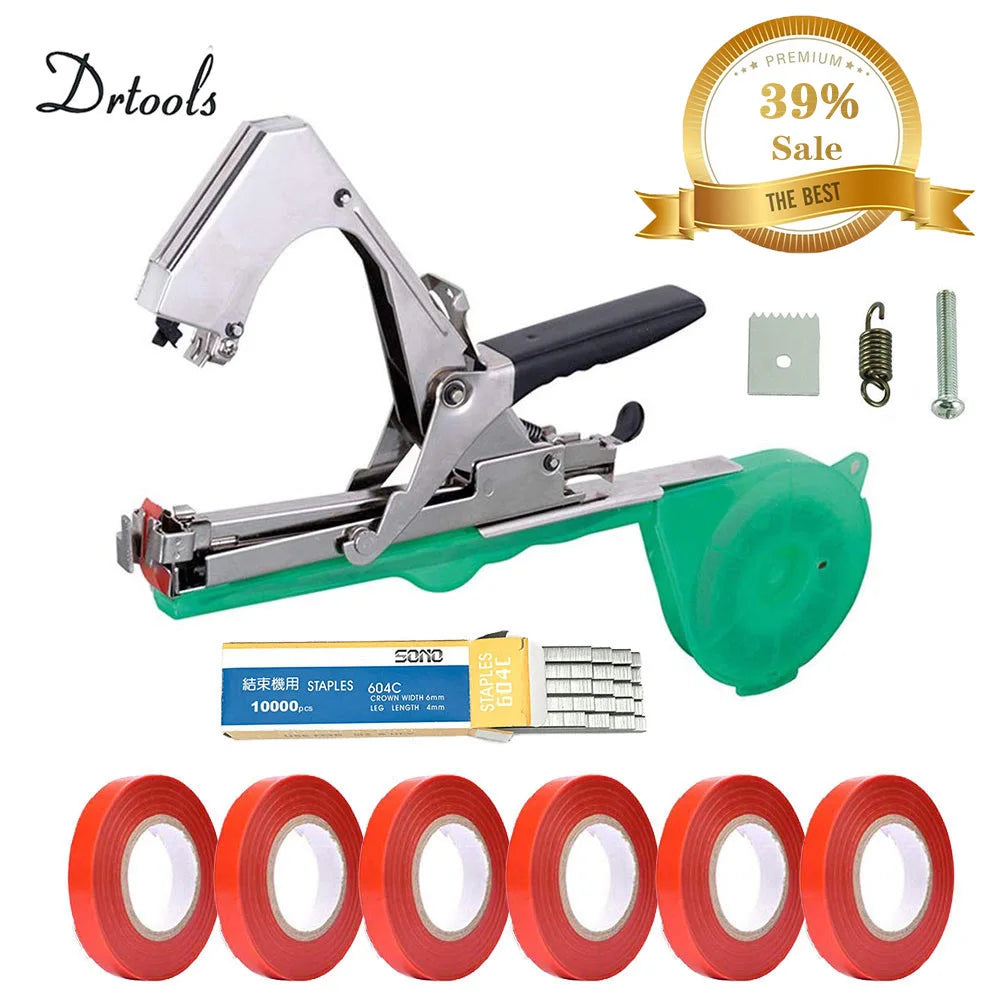 Garden plant tying machine tapener for vines and branches