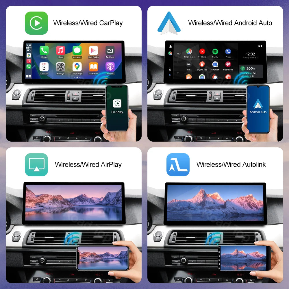 12.3Inch Ultra Thin Multimedia Touch Screen For BMW 5 Series F10 F11 CIC NBT EVO System Wireless Carplay Android Auto Car Radio