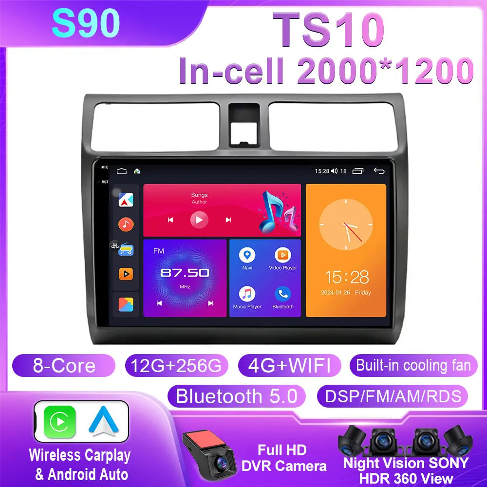 Android 16 Car Radio For Suzuki Swift 2003 - 2006 2007 2008 2009 2010 Multimedia Player Stereo Carplay AUTO Head Unit WIFI 4G BT
