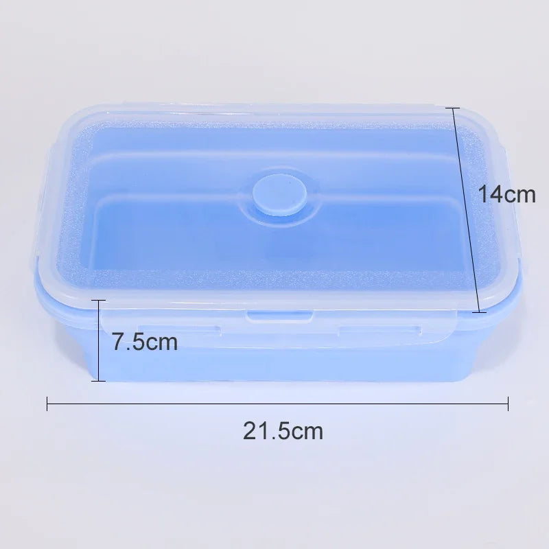 Collapsible Silicone Lunch Box - Stackable Food Storage Containers