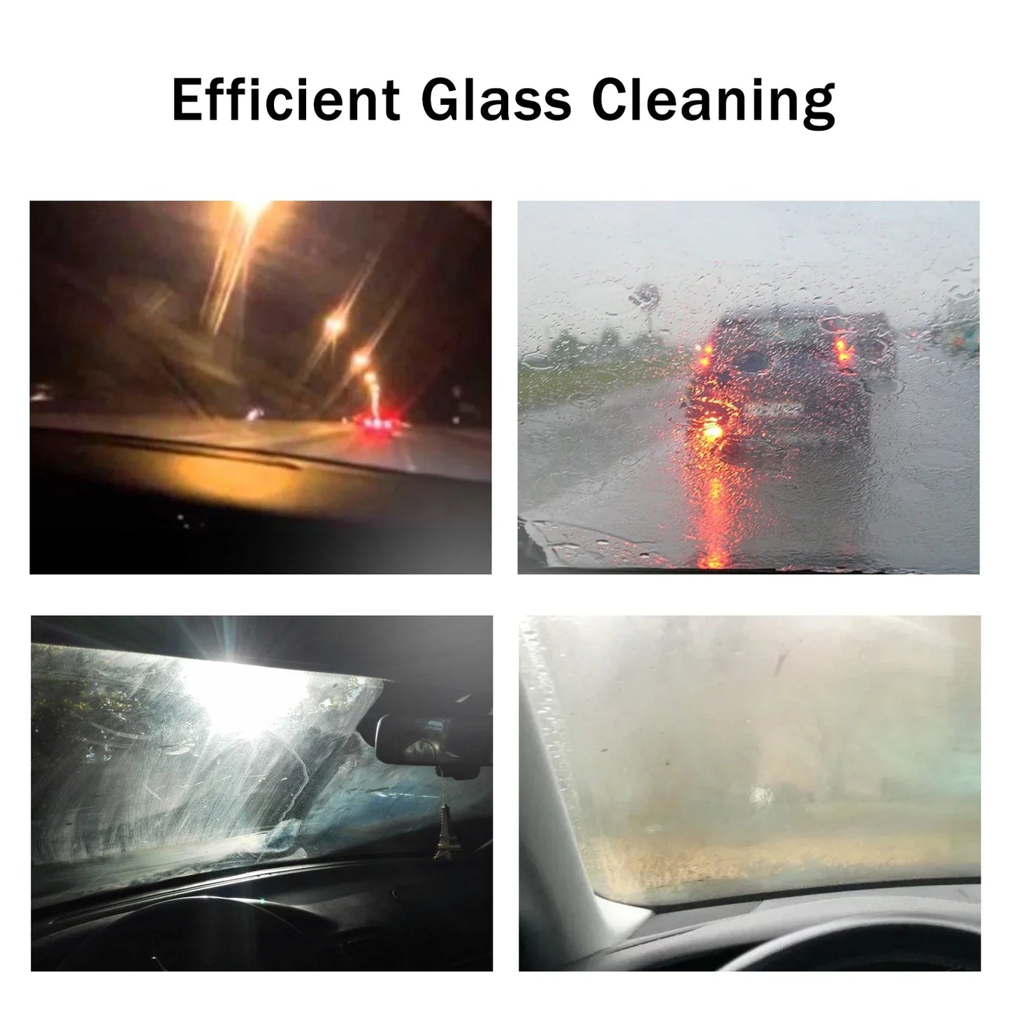Car Glass Coating Oil Film Clean Brush Kit 120ml - Professional Repair Glass Scratch Brightening Windows Anti-fog Polishing