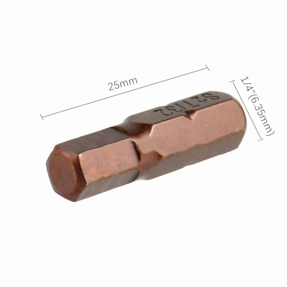 12/24pc Hex Screwdriver Bit Set — Magnetic 25mm 1/4" Alloy Steel Driver Bits