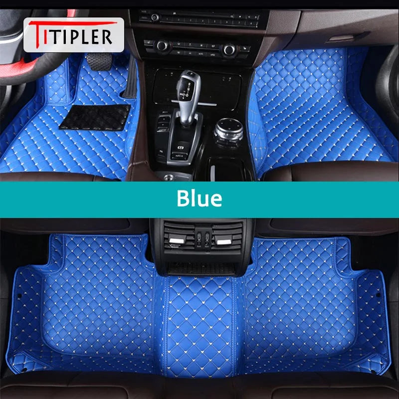 Custom-Fit Leather Car Floor Mats for Ford F-150 2009–2023 (Full Set)
