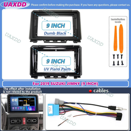 9" Dash Fascia & Wiring Harness Kit for 2019 Suzuki Jimny — Android Stereo Install Frame