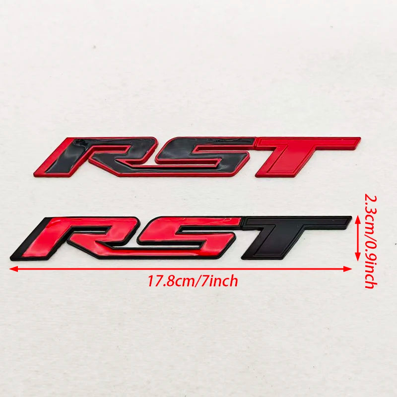 3D Metal Car Sticker Logo RST Emblem Fender Side Rear Trunk Badge For Chevrolet Silverado Tahoe Suburban Traverse Accessories