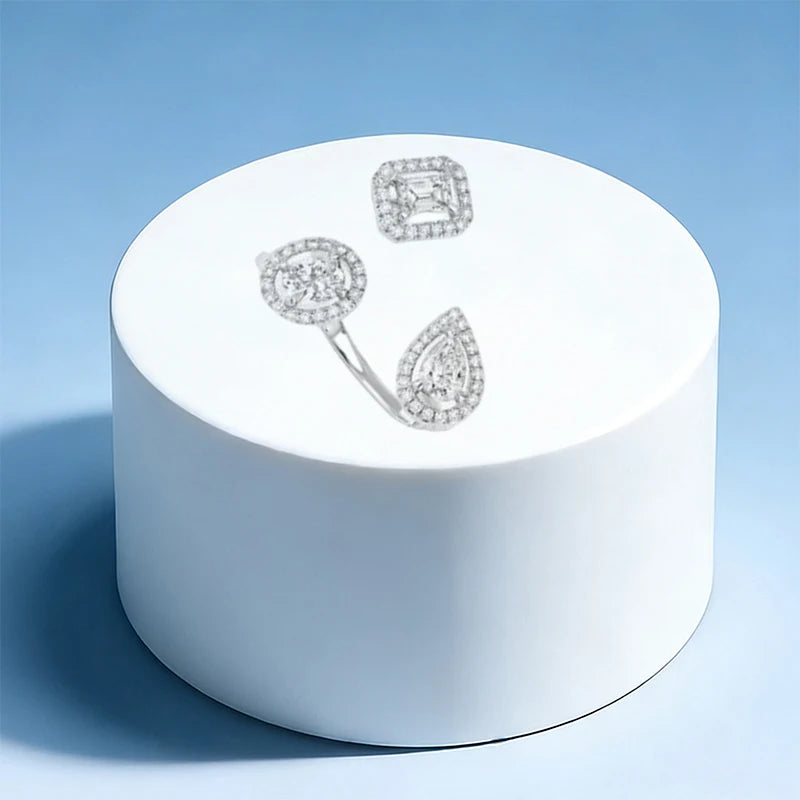925 silver elegant ring - high-quality women's wedding party gift - DIY shining accessory