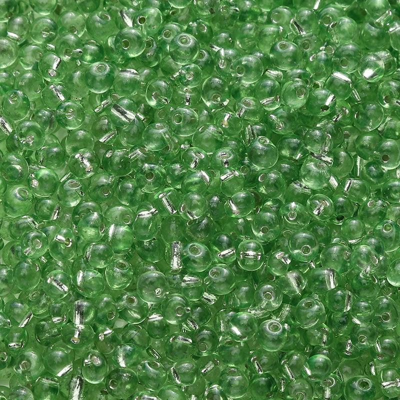 110pcs 4mm Silver Lined Seed Beads Water Drop Shape Czech Glass Beads For DIY Jewelry Making Crafts Charms Bracelets Accessories