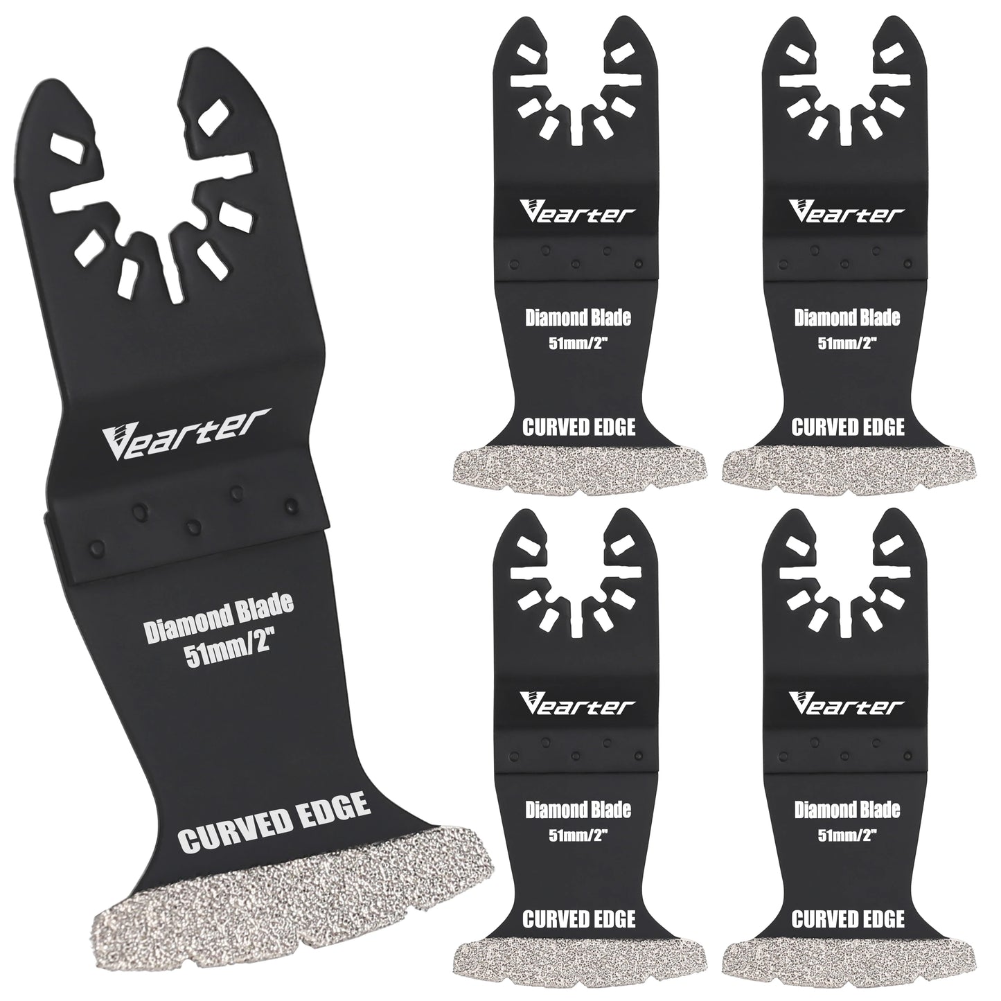 Diamond oscillating multi-tool blades for grout and tile