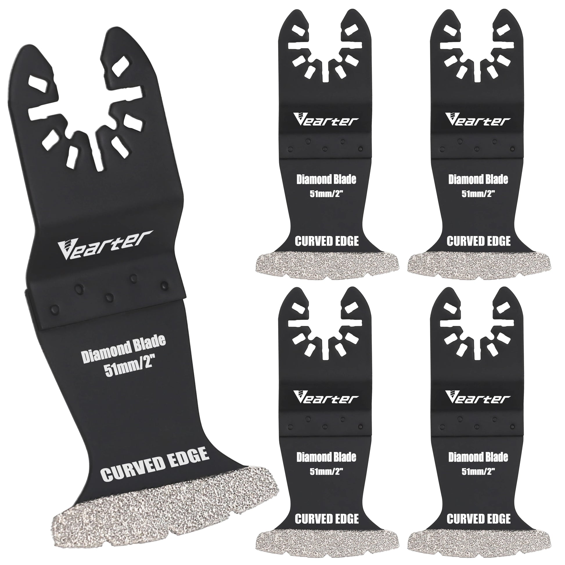 Diamond oscillating multi-tool blades for grout and tile
