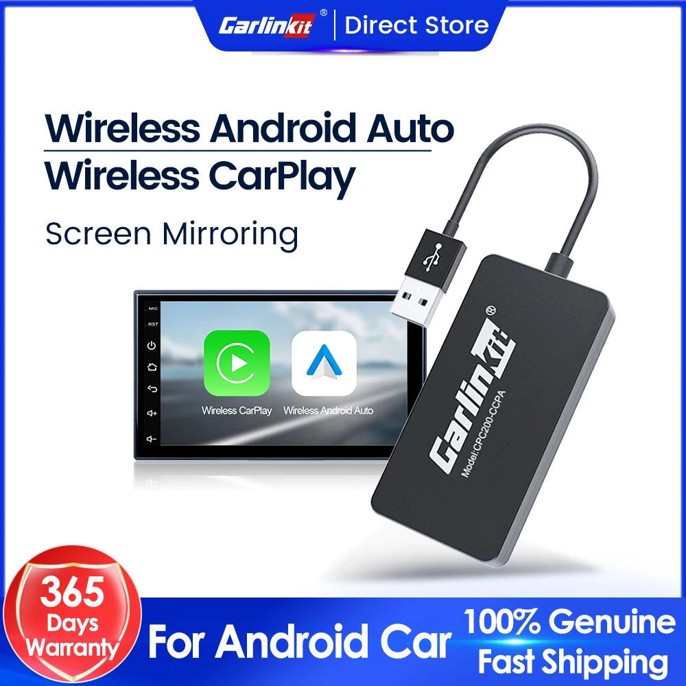 Wireless CarPlay & Android Auto Dongle for Android Car Head Units