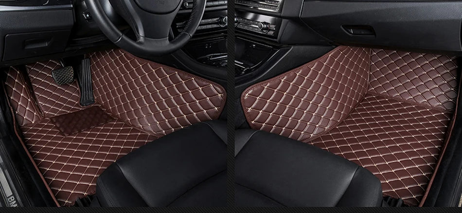 Custom-Fit Leather Car Floor Mats for Ford F-150 2009–2023 (Full Set)