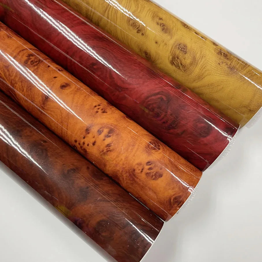 Wood Grain Vinyl Wrap — Self-Adhesive Car Interior Film, DIY Trim