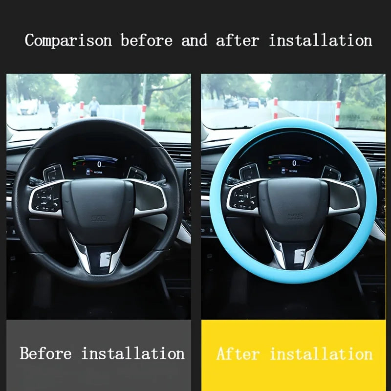 1PC Silicone Steering Wheel Cover