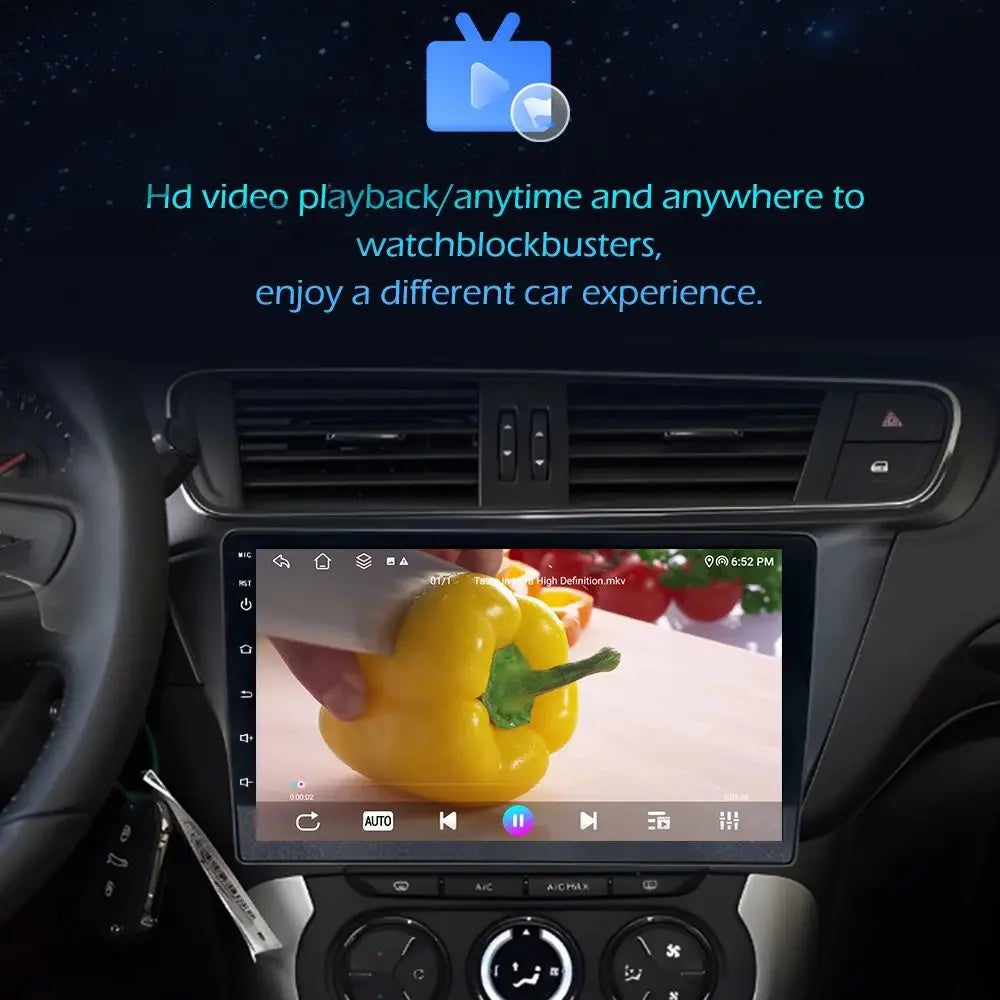Car Stereo with Apple CarPlay & Android Auto, Compatible with Peugeot 2008 & 208 (2012-2018)