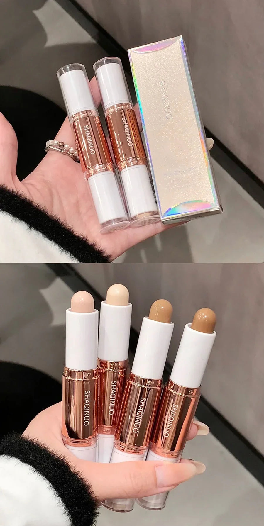Highlighting&Bronzer Stick Face Brightening Shaping Concealer Pencil 3D Long Lasting Corrector Nose Shadow Contouring Cosmetics