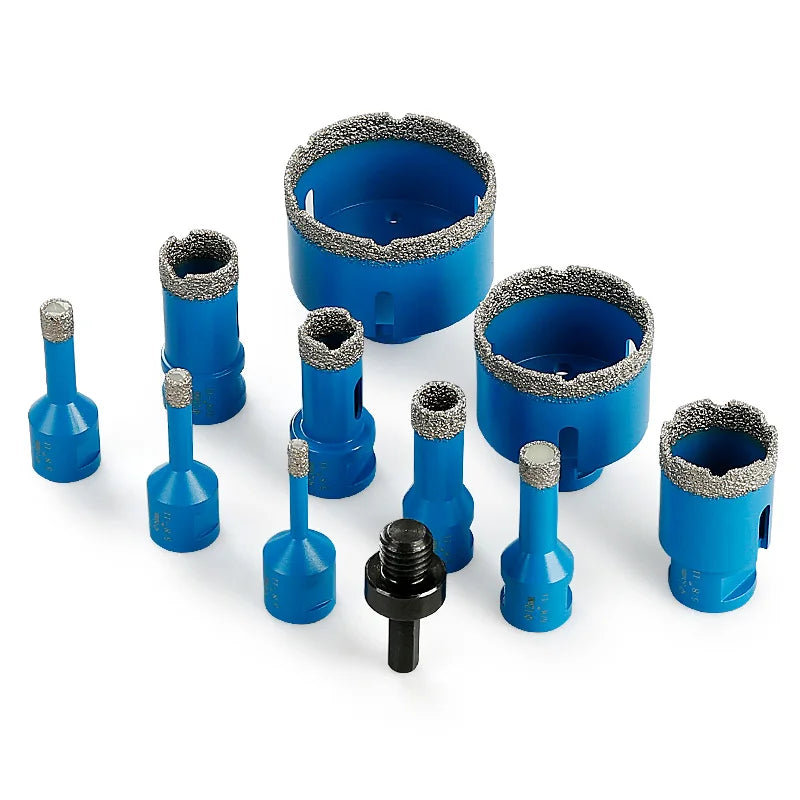 10 Pc Diamond Dry Core Drill Bit Set 5/8-11 for Tile & Granite