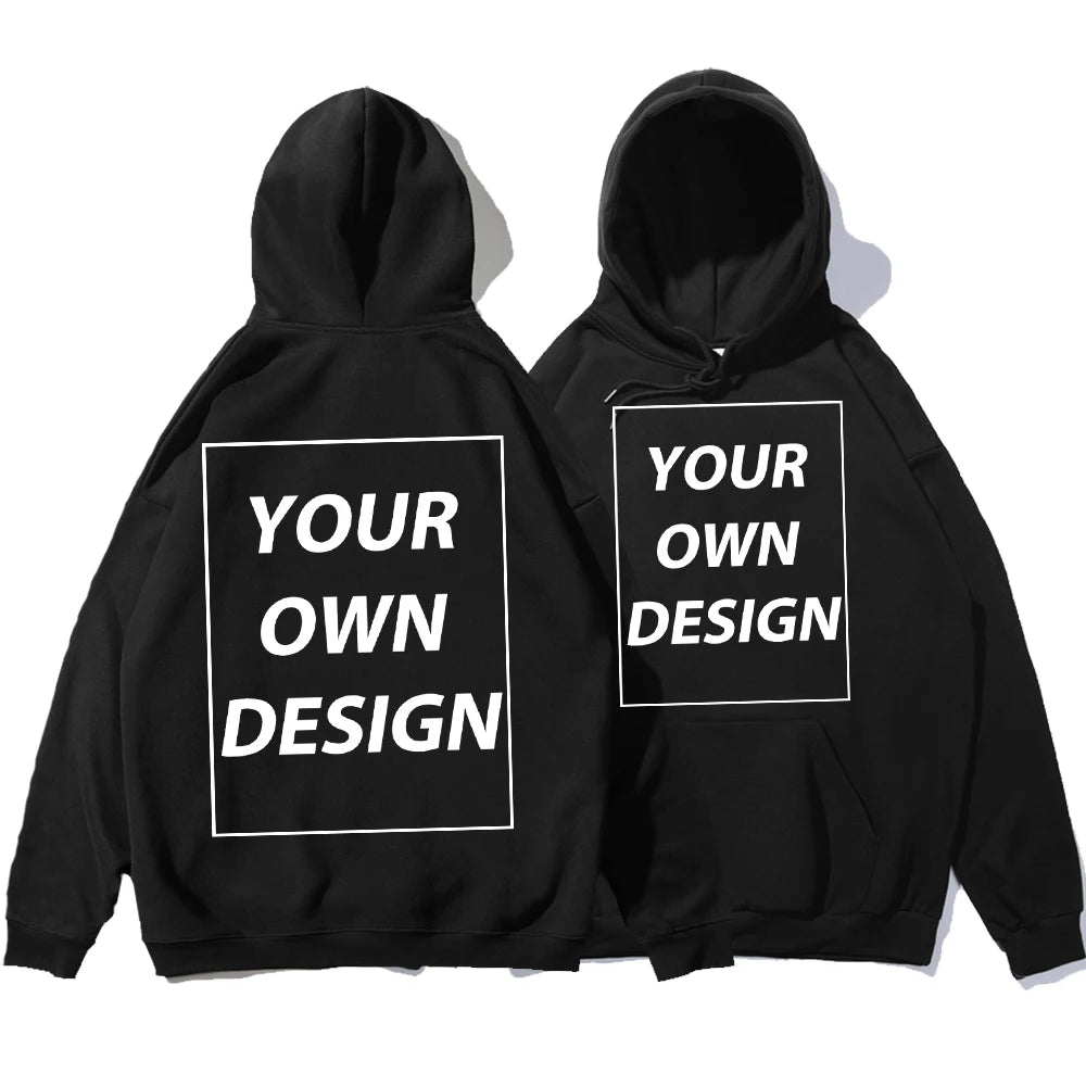 Custom Print Pullover Hoodie, Personalized Sweatshirt